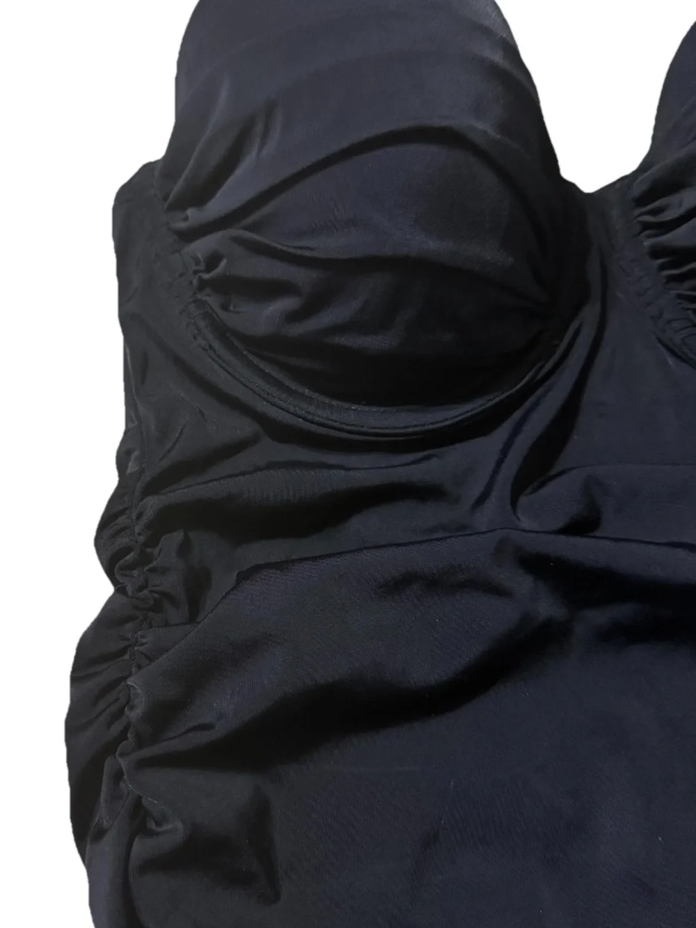 NEW Victorias Secret 36C Tankini Top Black Underwired Padded VS Swimsuit